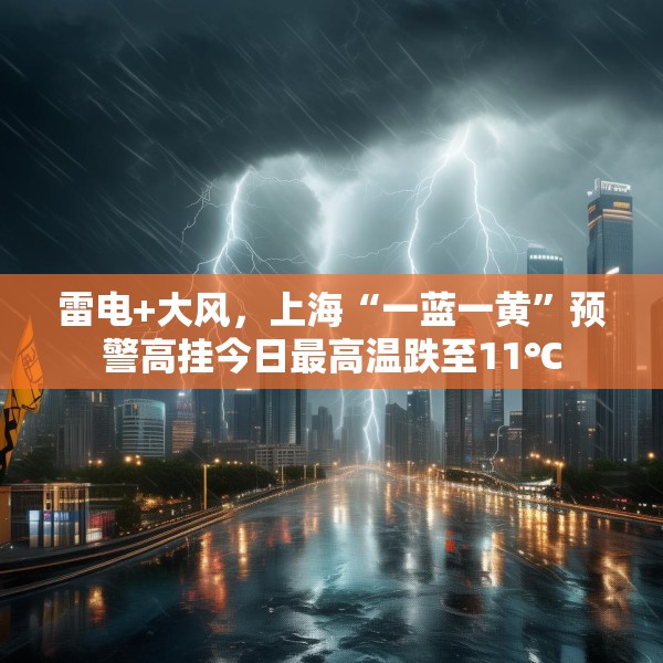 雷电+大风，上海“一蓝一黄”预警高挂今日最高温跌至11℃