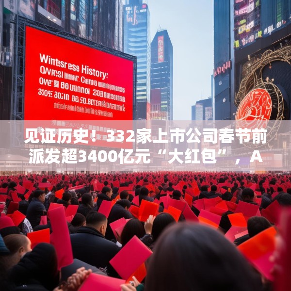 见证历史！332家上市公司春节前派发超3400亿元“大红包”，A股一年多次分红渐成常态