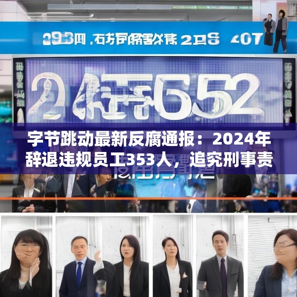 字节跳动最新反腐通报：2024年辞退违规员工353人，追究刑事责任39人