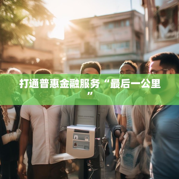 打通普惠金融服务“最后一公里”