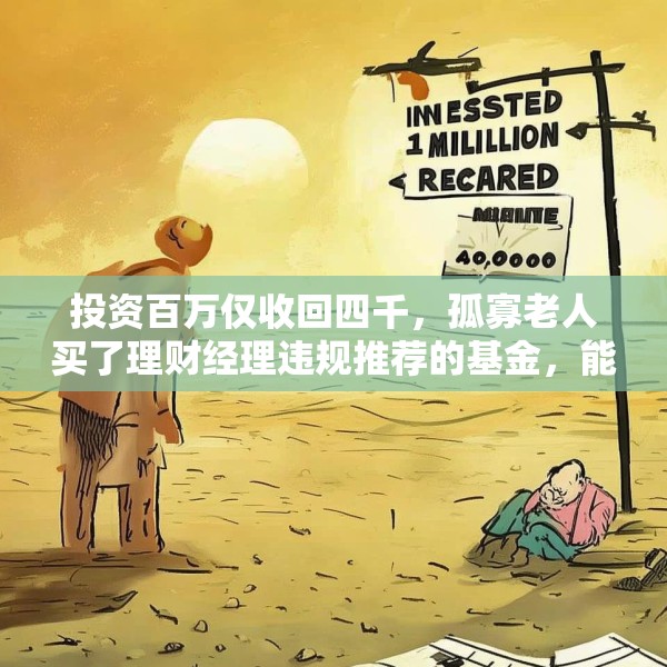 投资百万仅收回四千，孤寡老人买了理财经理违规推荐的基金，能获赔吗？