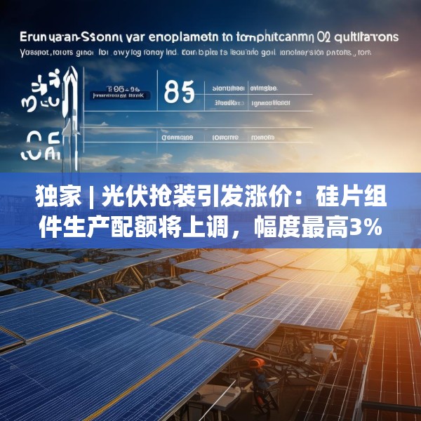 独家 | 光伏抢装引发涨价：硅片组件生产配额将上调，幅度最高3%