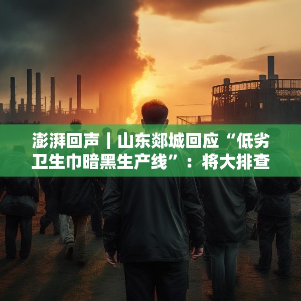澎湃回声｜山东郯城回应“低劣卫生巾暗黑生产线”：将大排查