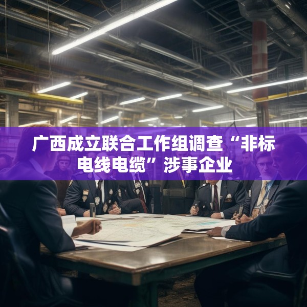 广西成立联合工作组调查“非标电线电缆”涉事企业