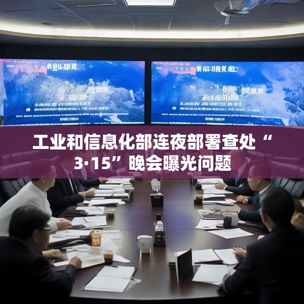 工业和信息化部连夜部署查处“3·15”晚会曝光问题