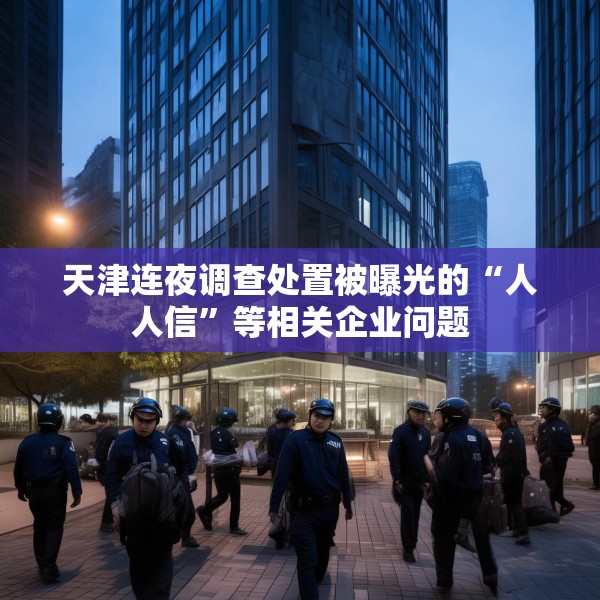 天津连夜调查处置被曝光的“人人信”等相关企业问题