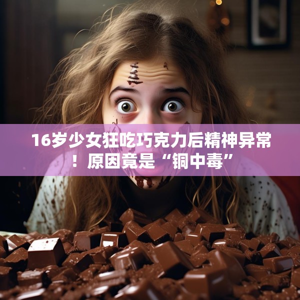 16岁少女狂吃巧克力后精神异常！原因竟是“铜中毒”