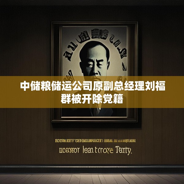 中储粮储运公司原副总经理刘福群被开除党籍