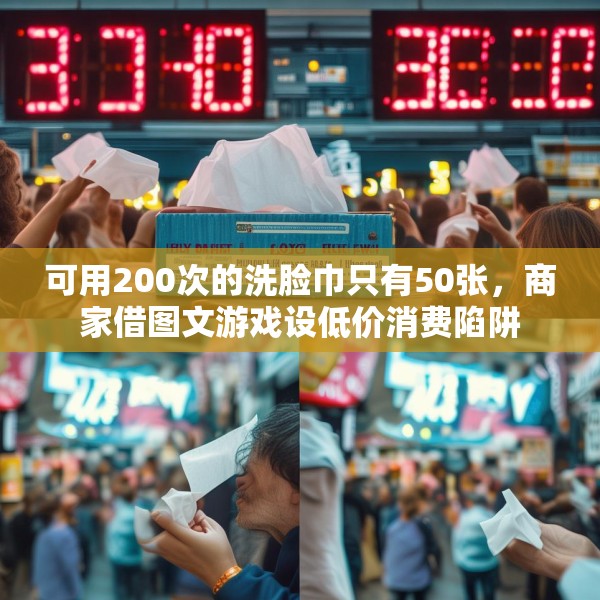 可用200次的洗脸巾只有50张，商家借图文游戏设低价消费陷阱