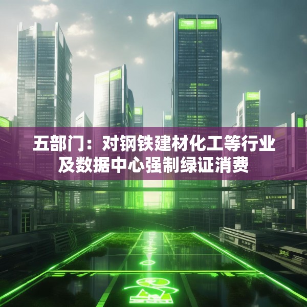 五部门：对钢铁建材化工等行业及数据中心强制绿证消费