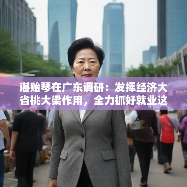 谌贻琴在广东调研：发挥经济大省挑大梁作用，全力抓好就业这个最基本的民生