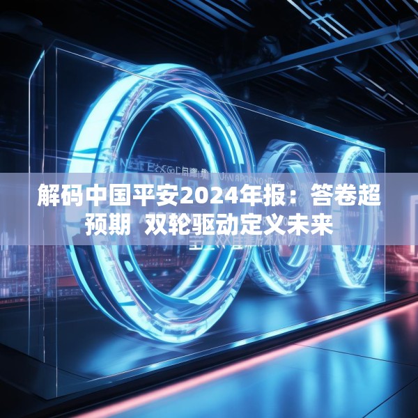 解码中国平安2024年报：答卷超预期  双轮驱动定义未来