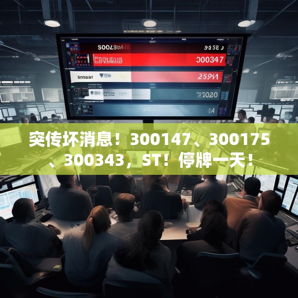 突传坏消息！300147、300175、300343，ST！停牌一天！
