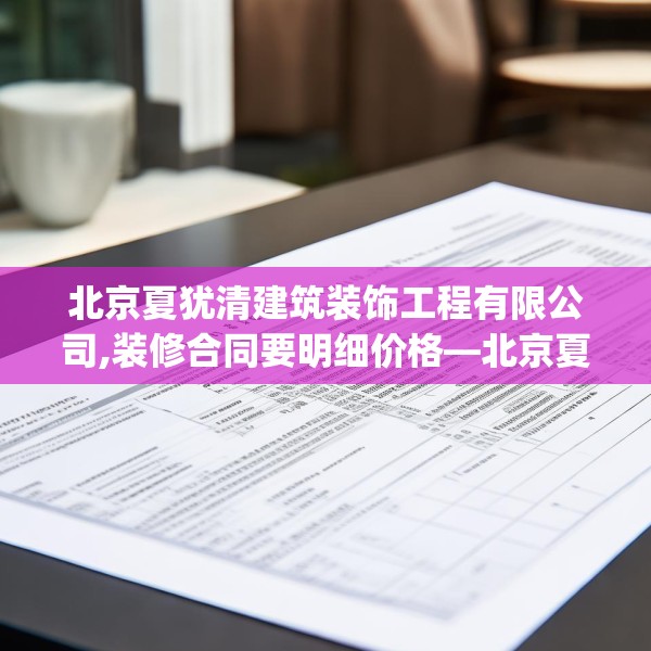 北京夏犹清建筑装饰工程有限公司,装修合同要明细价格—北京夏犹清建筑装饰工程有限公司163.a39b40c43fgy.50jhhj