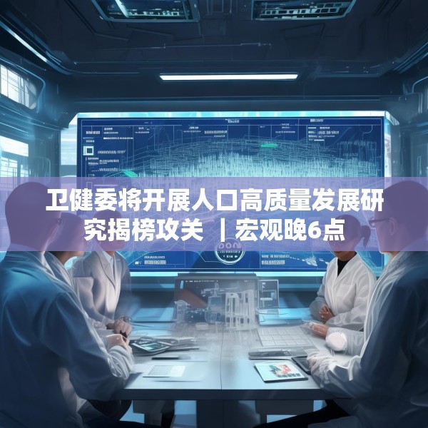 卫健委将开展人口高质量发展研究揭榜攻关 ｜宏观晚6点