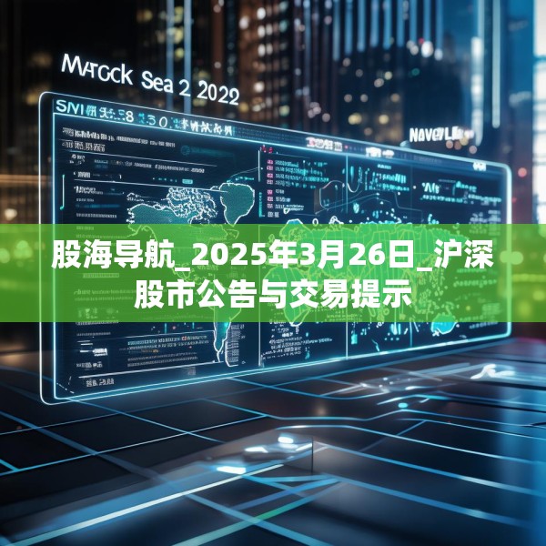股海导航_2025年3月26日_沪深股市公告与交易提示