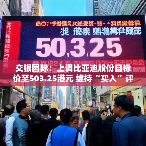 交银国际：上调比亚迪股份目标价至503.25港元 维持“买入”评级
