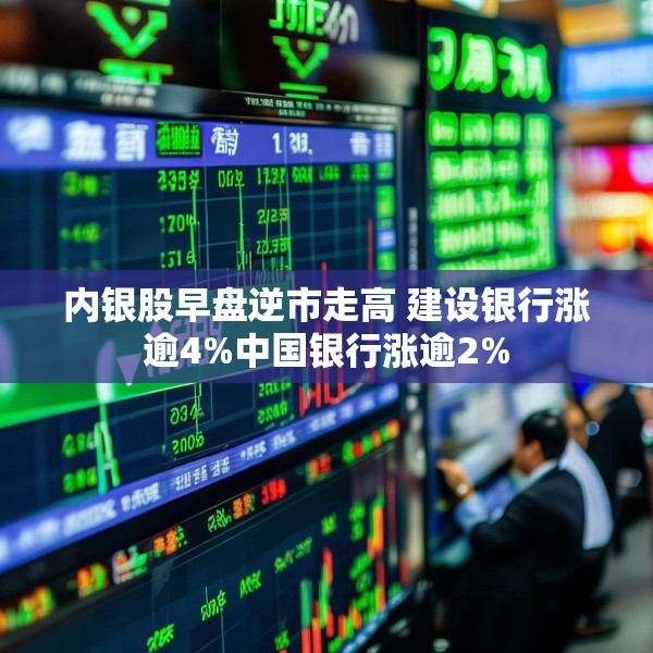内银股早盘逆市走高 建设银行涨逾4%中国银行涨逾2%