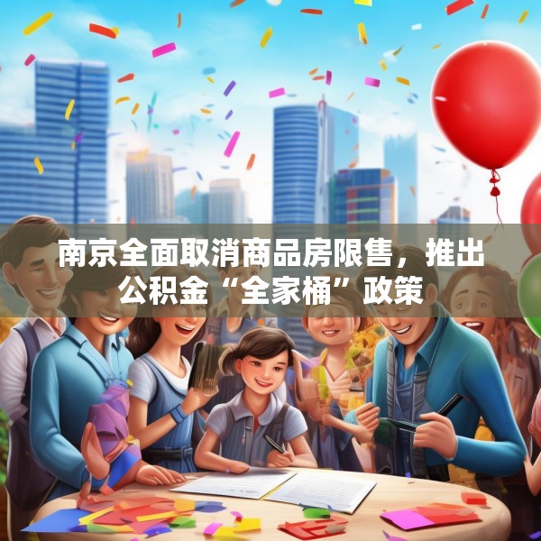 南京全面取消商品房限售，推出公积金“全家桶”政策