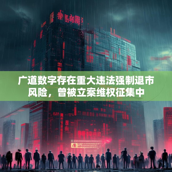 广道数字存在重大违法强制退市风险，曾被立案维权征集中