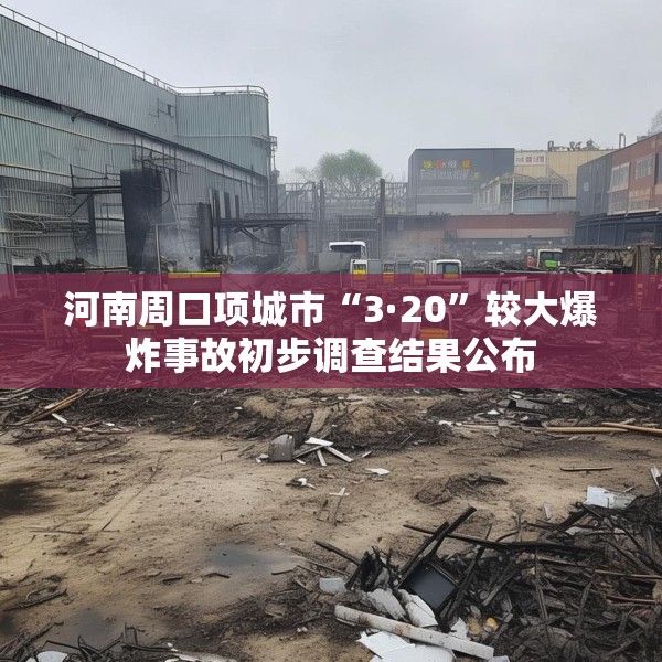 河南周口项城市“3·20”较大爆炸事故初步调查结果公布