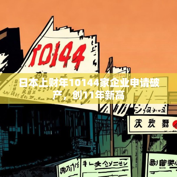 日本上财年10144家企业申请破产，创11年新高