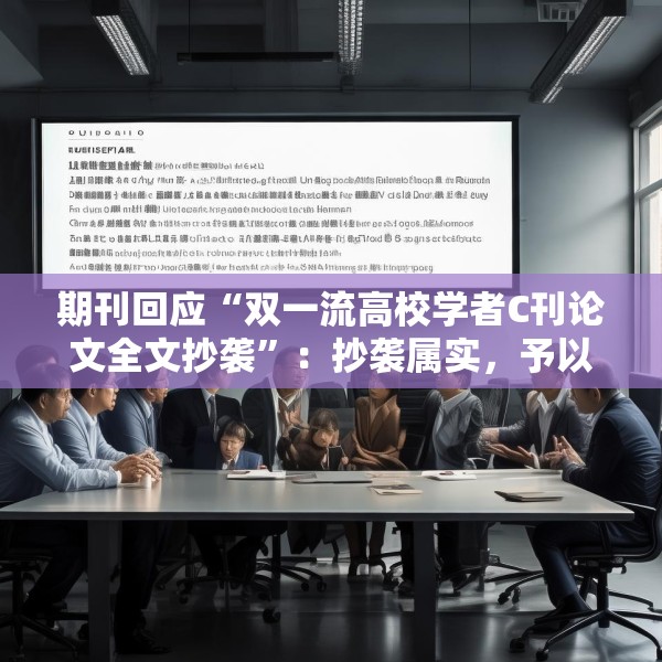 期刊回应“双一流高校学者C刊论文全文抄袭”：抄袭属实，予以撤稿