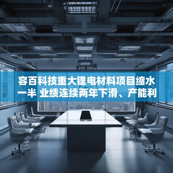 容百科技重大锂电材料项目缩水一半 业绩连续两年下滑、产能利用率仅40%