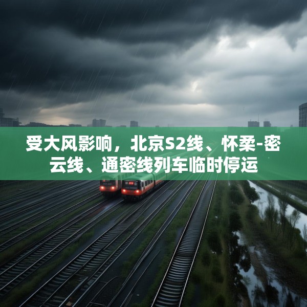 受大风影响，北京S2线、怀柔-密云线、通密线列车临时停运
