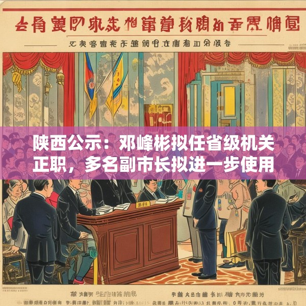 陕西公示：邓峰彬拟任省级机关正职，多名副市长拟进一步使用
