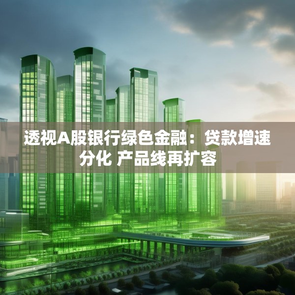 透视A股银行绿色金融：贷款增速分化 产品线再扩容