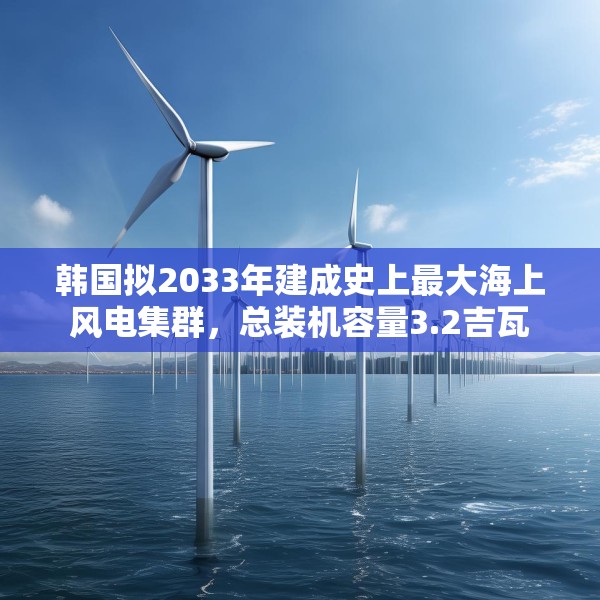 韩国拟2033年建成史上最大海上风电集群，总装机容量3.2吉瓦