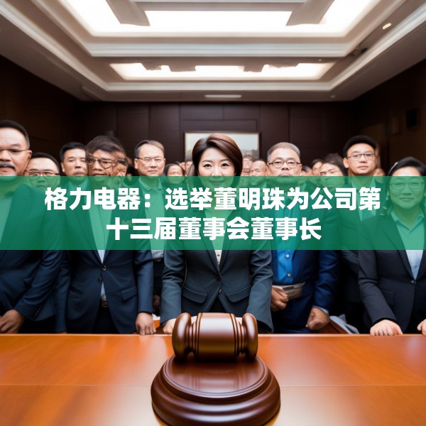 格力电器：选举董明珠为公司第十三届董事会董事长