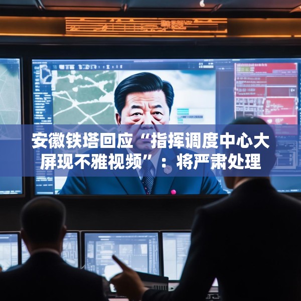 安徽铁塔回应“指挥调度中心大屏现不雅视频”：将严肃处理