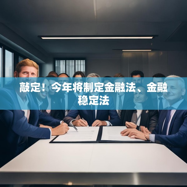 敲定！今年将制定金融法、金融稳定法
