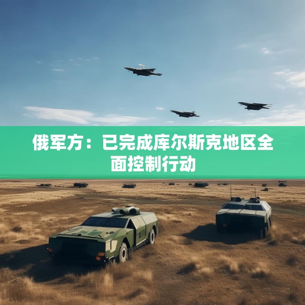 俄军方：已完成库尔斯克地区全面控制行动