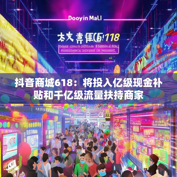 抖音商城618：将投入亿级现金补贴和千亿级流量扶持商家