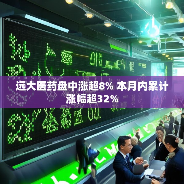 远大医药盘中涨超8% 本月内累计涨幅超32%