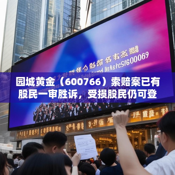 园城黄金（600766）索赔案已有股民一审胜诉，受损股民仍可登记索赔