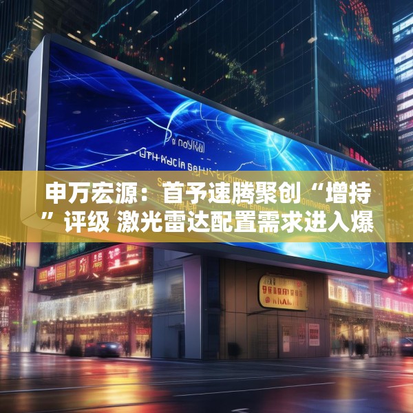 申万宏源：首予速腾聚创“增持”评级 激光雷达配置需求进入爆发期