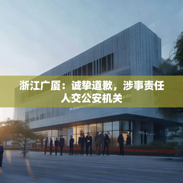 浙江广厦：诚挚道歉，涉事责任人交公安机关