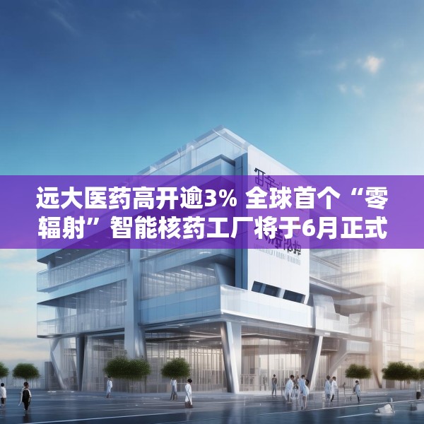 远大医药高开逾3% 全球首个“零辐射”智能核药工厂将于6月正式投入运营