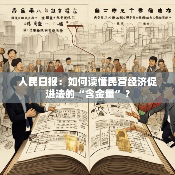 人民日报：如何读懂民营经济促进法的“含金量”？