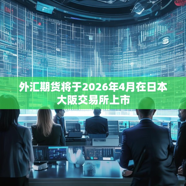 外汇期货将于2026年4月在日本大阪交易所上市