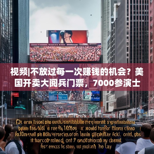 视频|不放过每一次赚钱的机会？美国开卖大阅兵门票，7000参演士兵一天只供一顿热餐