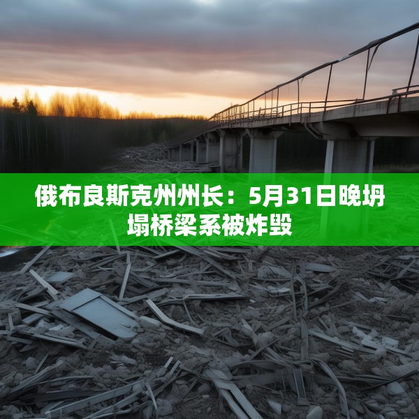 俄布良斯克州州长：5月31日晚坍塌桥梁系被炸毁
