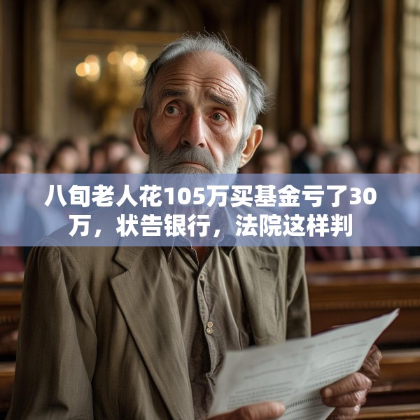 八旬老人花105万买基金亏了30万，状告银行，法院这样判