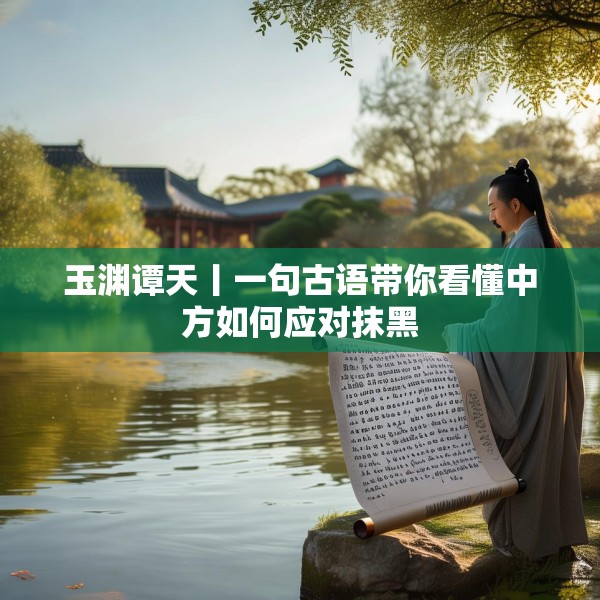 玉渊谭天丨一句古语带你看懂中方如何应对抹黑