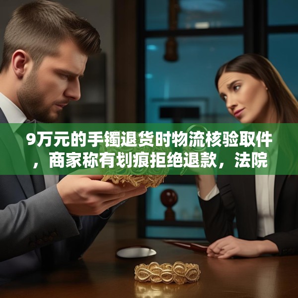 9万元的手镯退货时物流核验取件，商家称有划痕拒绝退款，法院判了