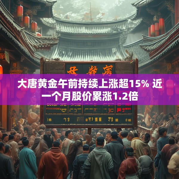 大唐黄金午前持续上涨超15% 近一个月股价累涨1.2倍